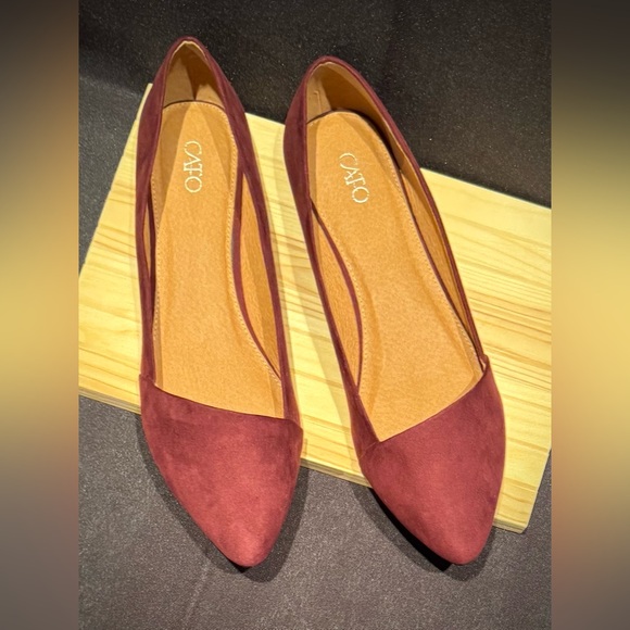 NWT-Cato Merlot/Burgundy Color Women’s Flats. Size 10. - Picture 1 of 16
